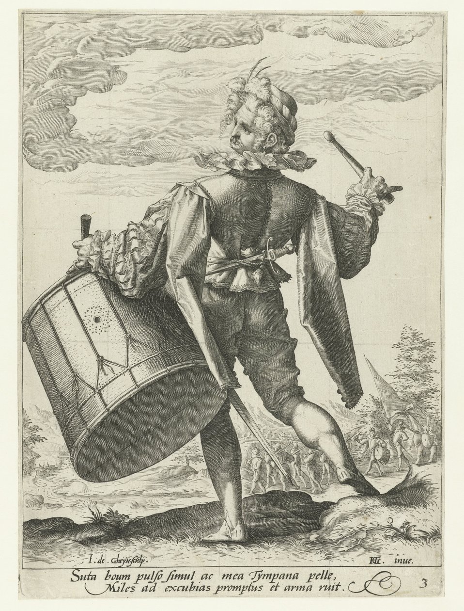 Tamboer
Oficiais e soldados (título da série) de Jacob de Gheyn (II)