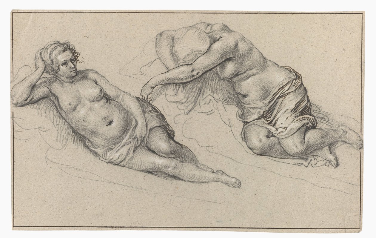 Dois estudos de uma mulher nua de Jacob de Gheyn (II)