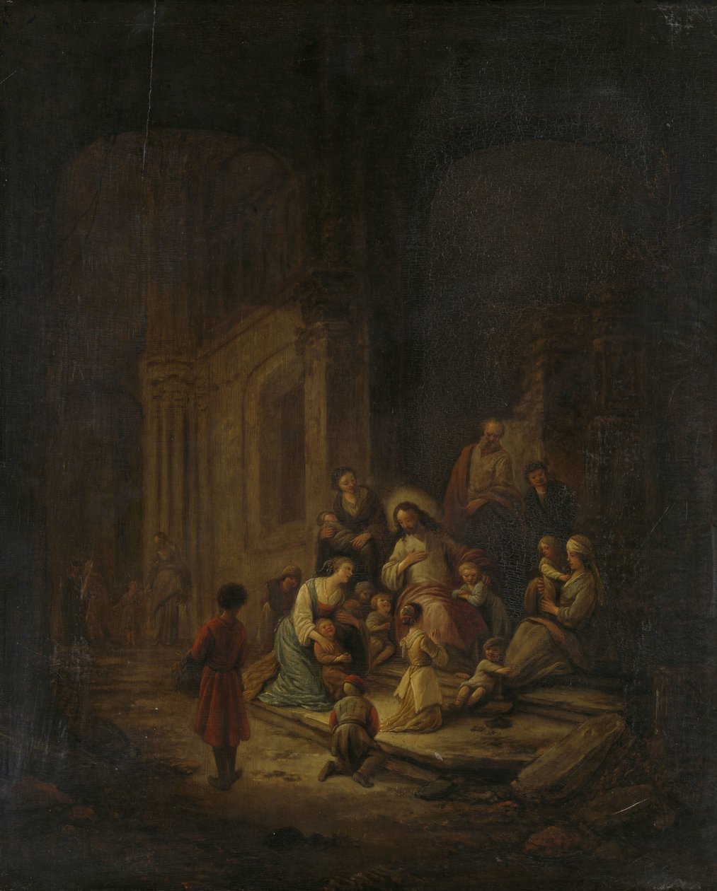 Cristo abençoa as crianças pequenas de Jacob de Wet (I)