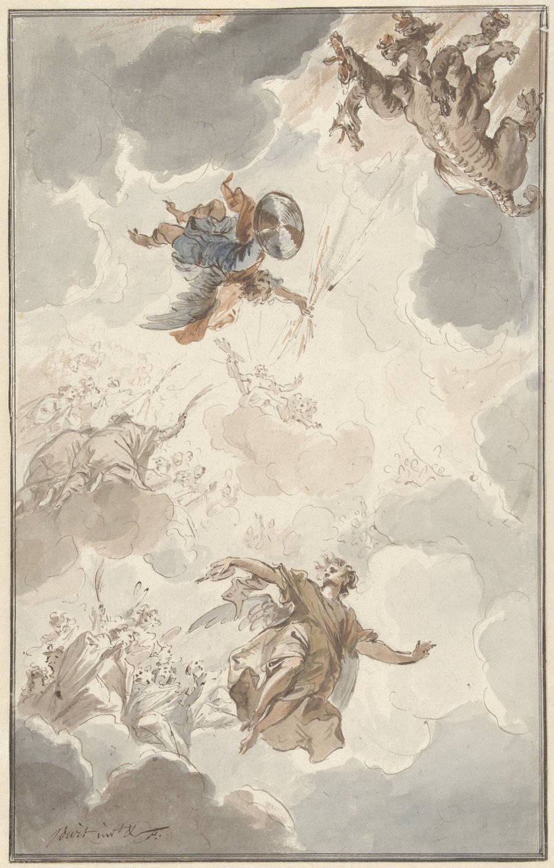 Arcanjo Miguel derrota o dragão de Jacob de Wit