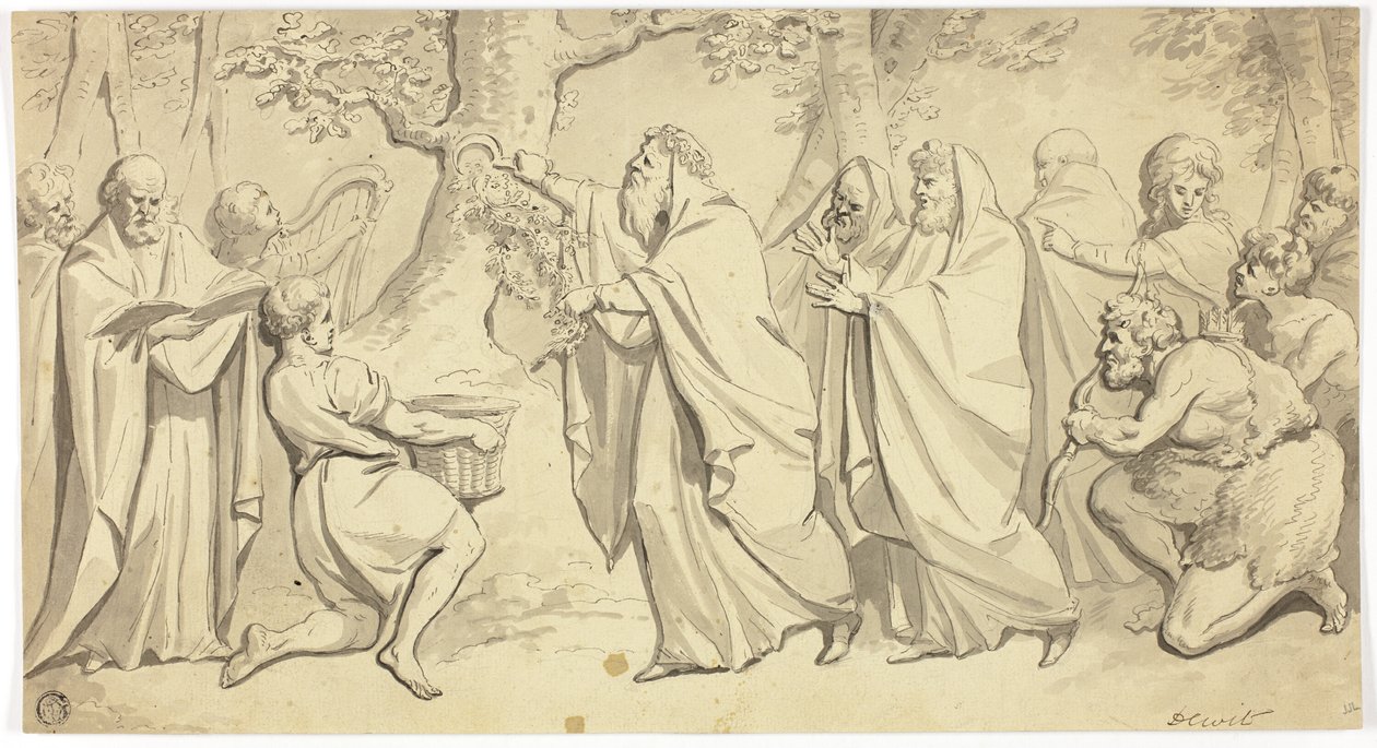 Druidas a cortar o azevinho de Jacob de Wit
