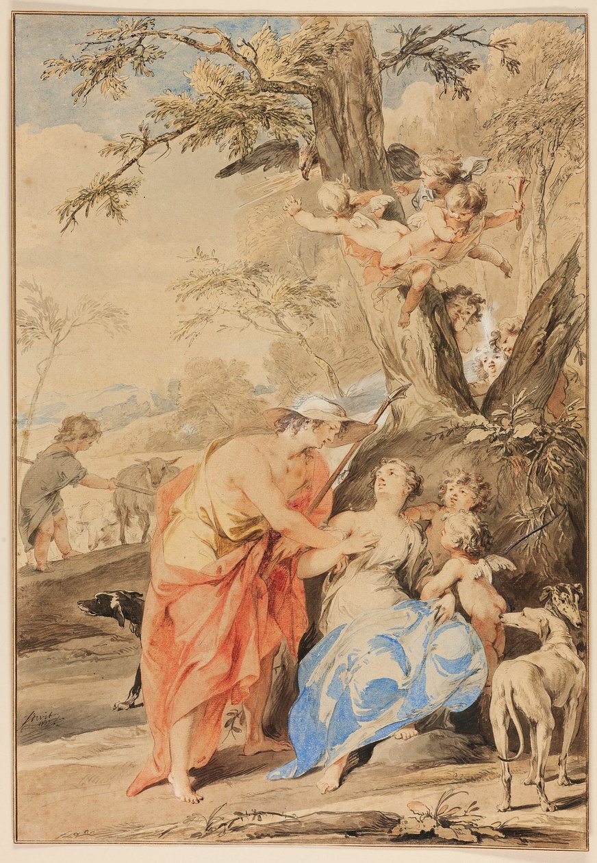 Júpiter e Mnemosine de Jacob de Wit