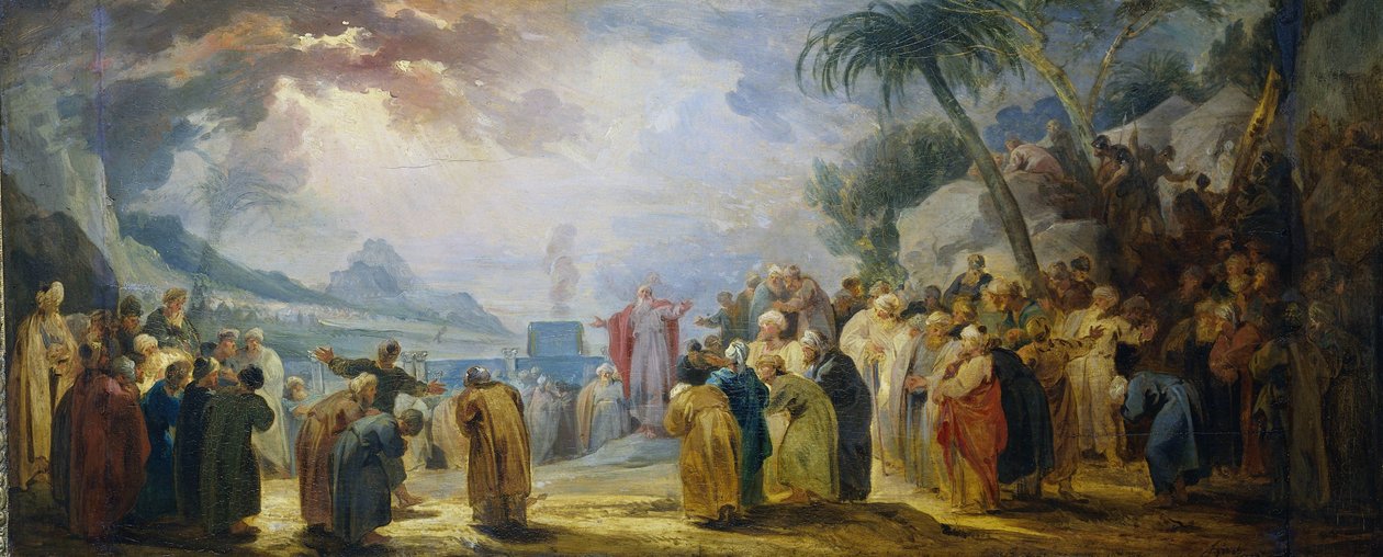 Moisés Escolhendo os Setenta Anciãos de Jacob de Wit