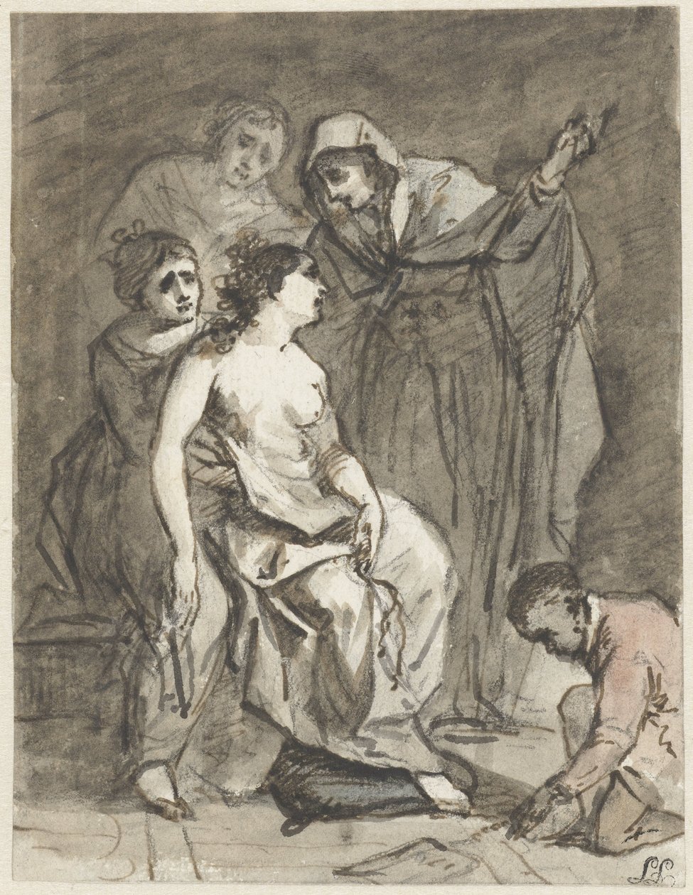 Esboço de uma Madalena penitente (?) de Jacob de Wit