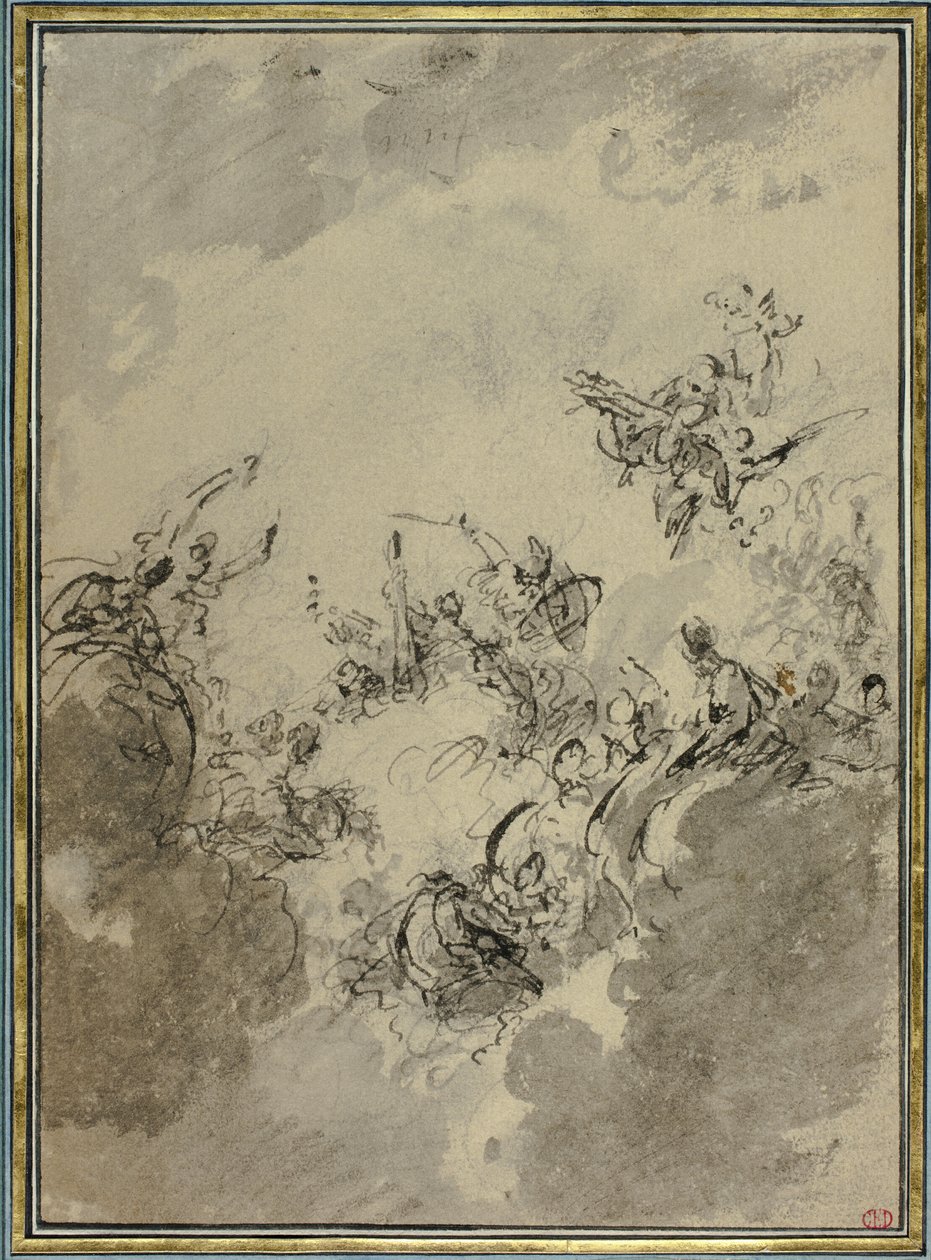 Estudo para Apoteose de Hércules de Jacob de Wit