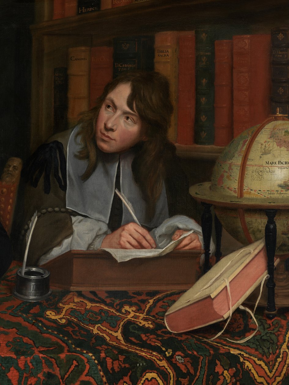 Detalhe do Retrato de um Teólogo com o seu Secretário de Jacob van Oost