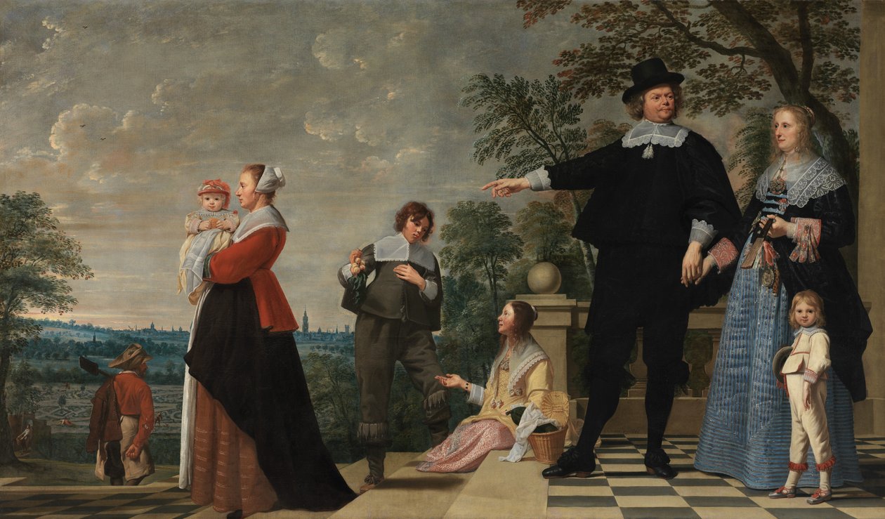 Retrato de uma Família Bruges (óleo sobre tela) de Jacob van Oost