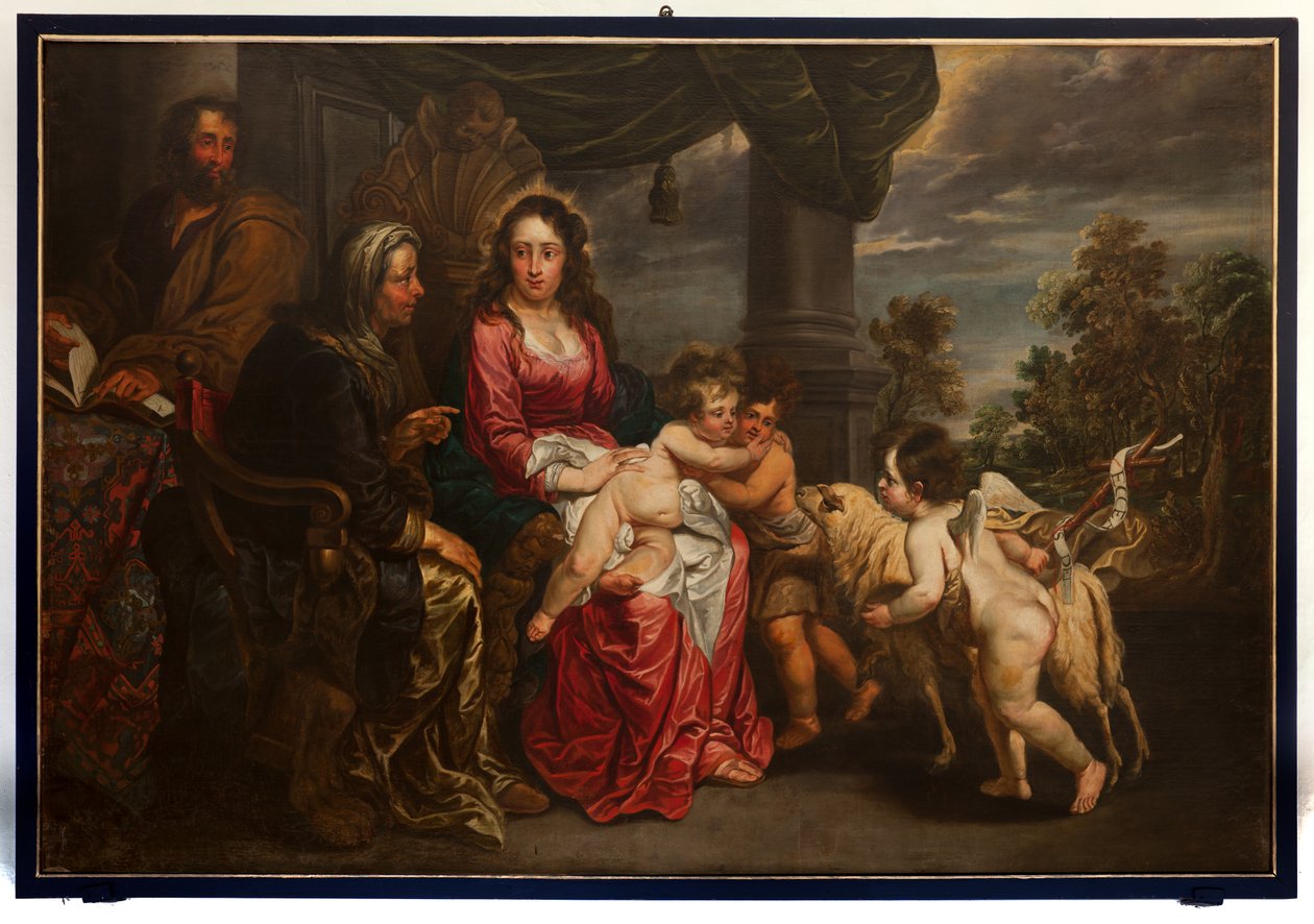 A Sagrada Família com São João Baptista e José, J. Van Oost. Fim do século XVII (pintura) de Jacob van Oost