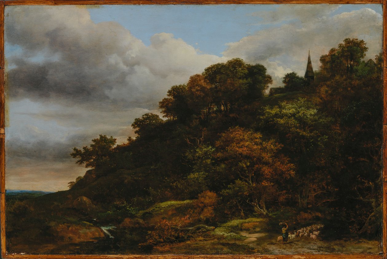 Uma colina arborizada de Jacob van Ruisdael