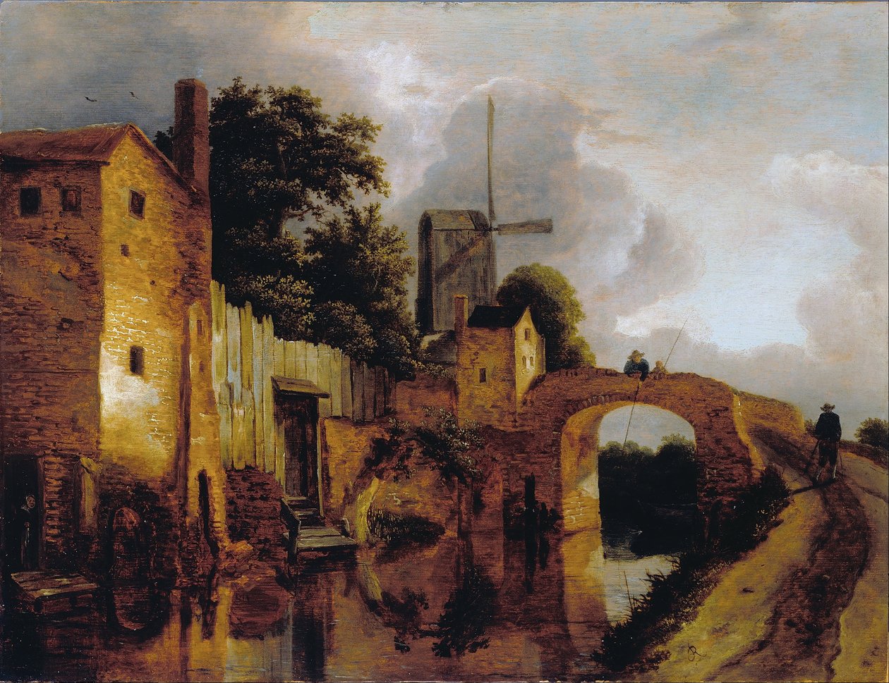 Canal com ponte de Jacob van Ruisdael