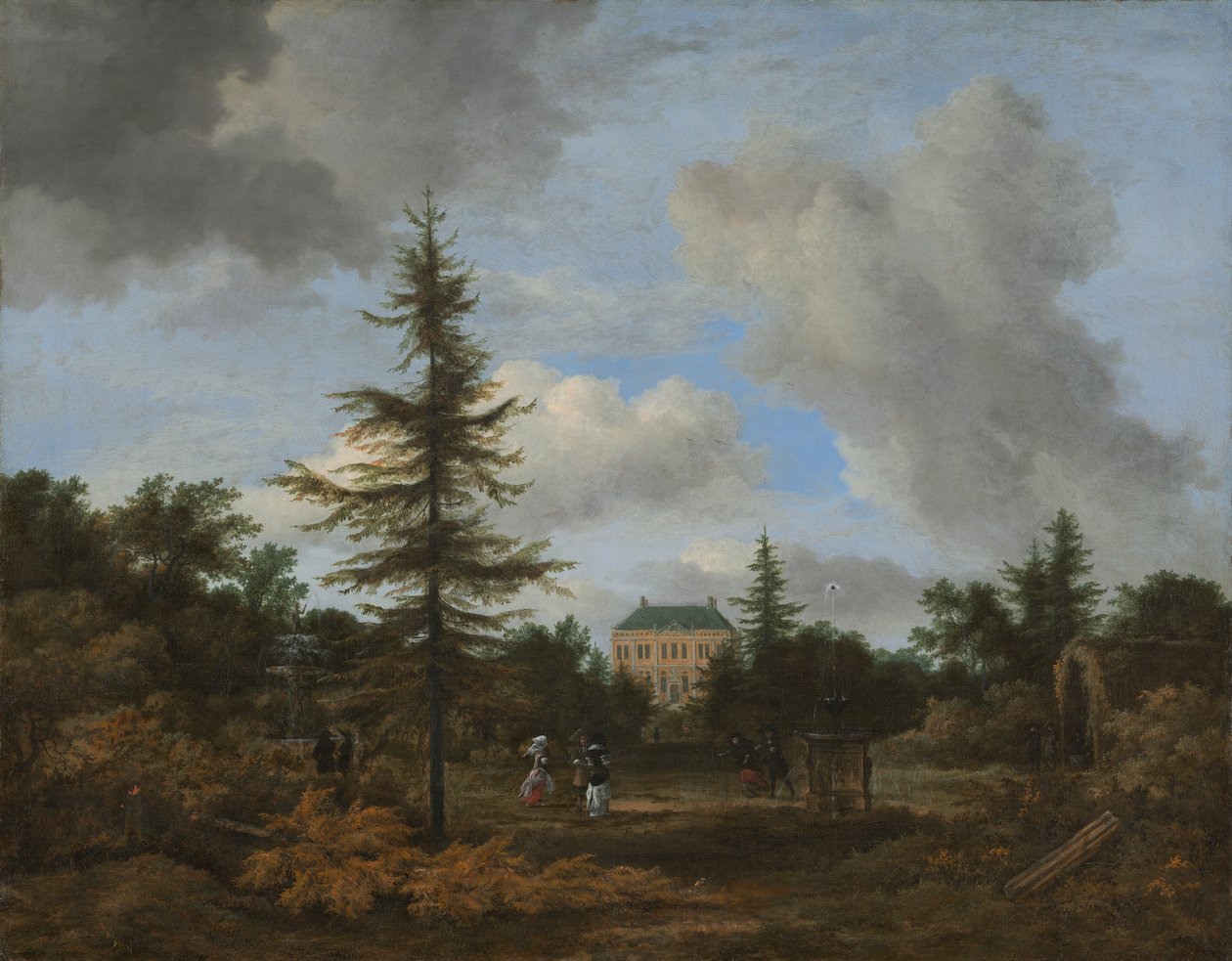 Casa de campo em um parque de Jacob van Ruisdael