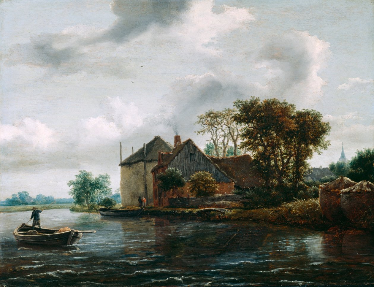 Quinta e Hayrick num rio de Jacob van Ruisdael