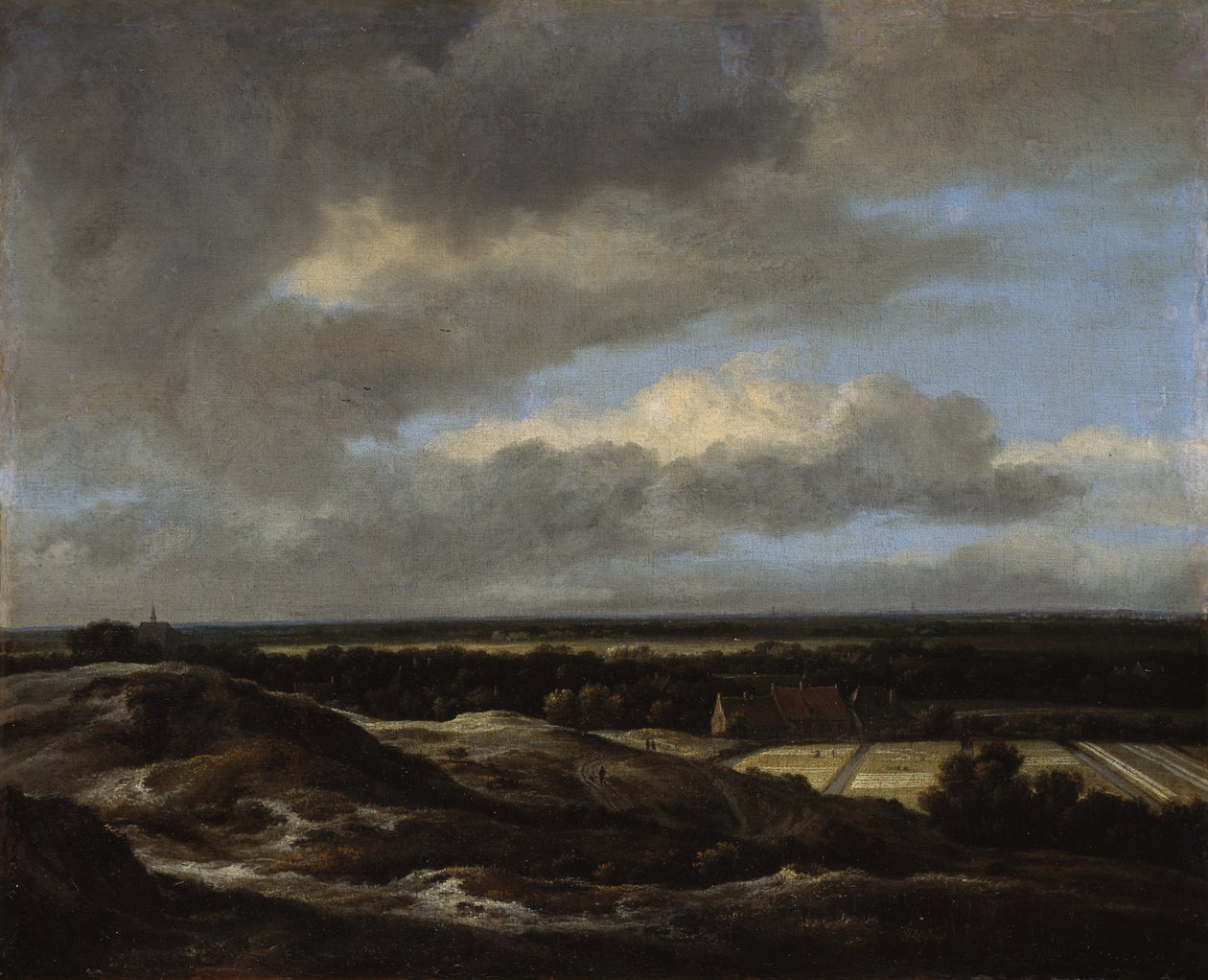 Haarlem vista das dunas a noroeste de Jacob van Ruisdael