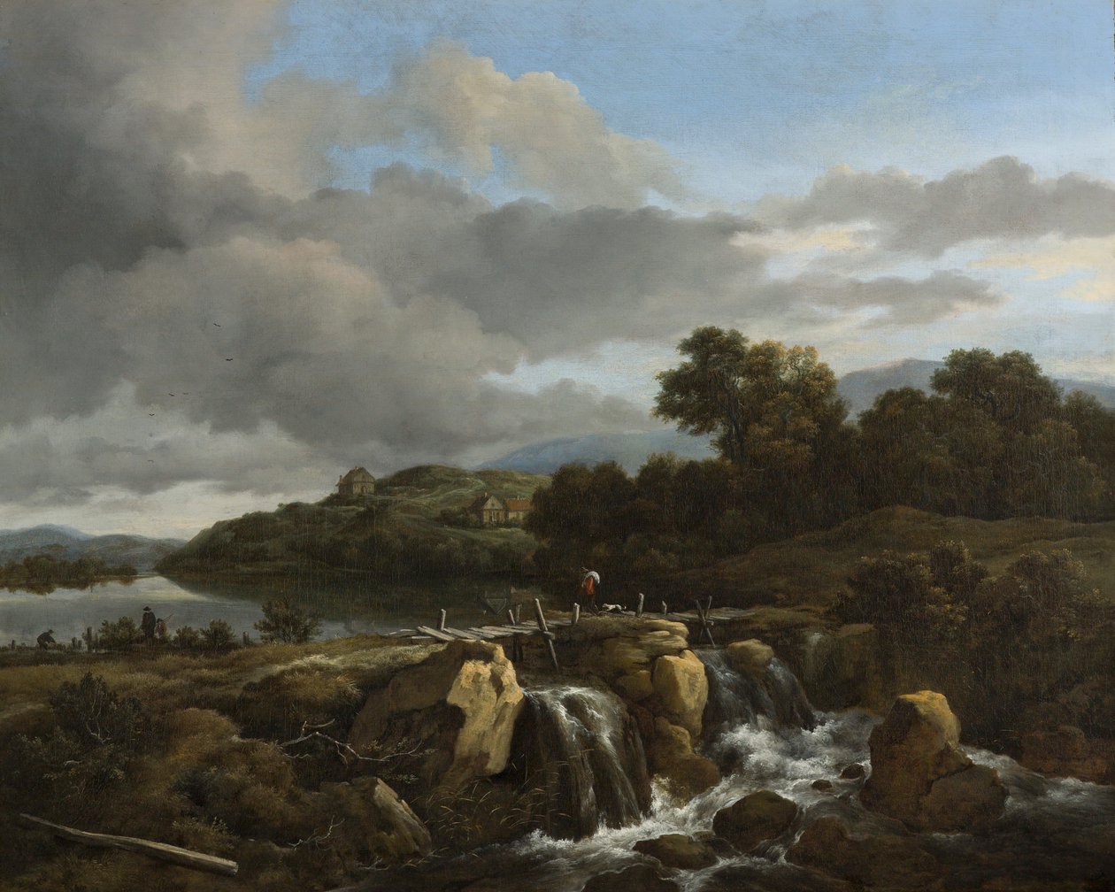 Paisagem com cascata de Jacob van Ruisdael