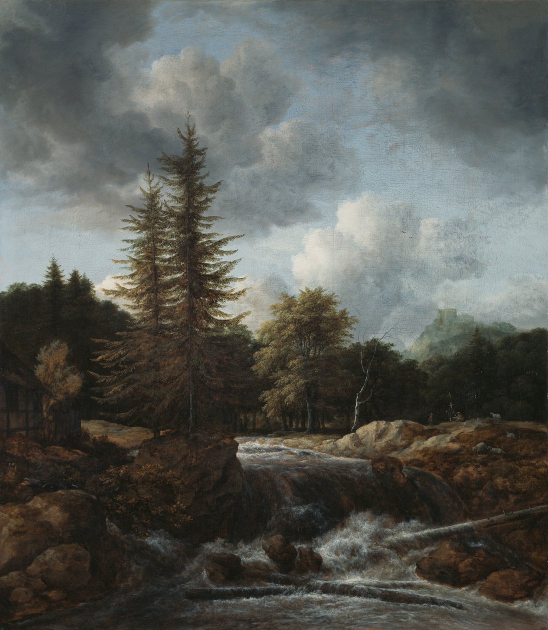 Paisagem com cascata de Jacob van Ruisdael