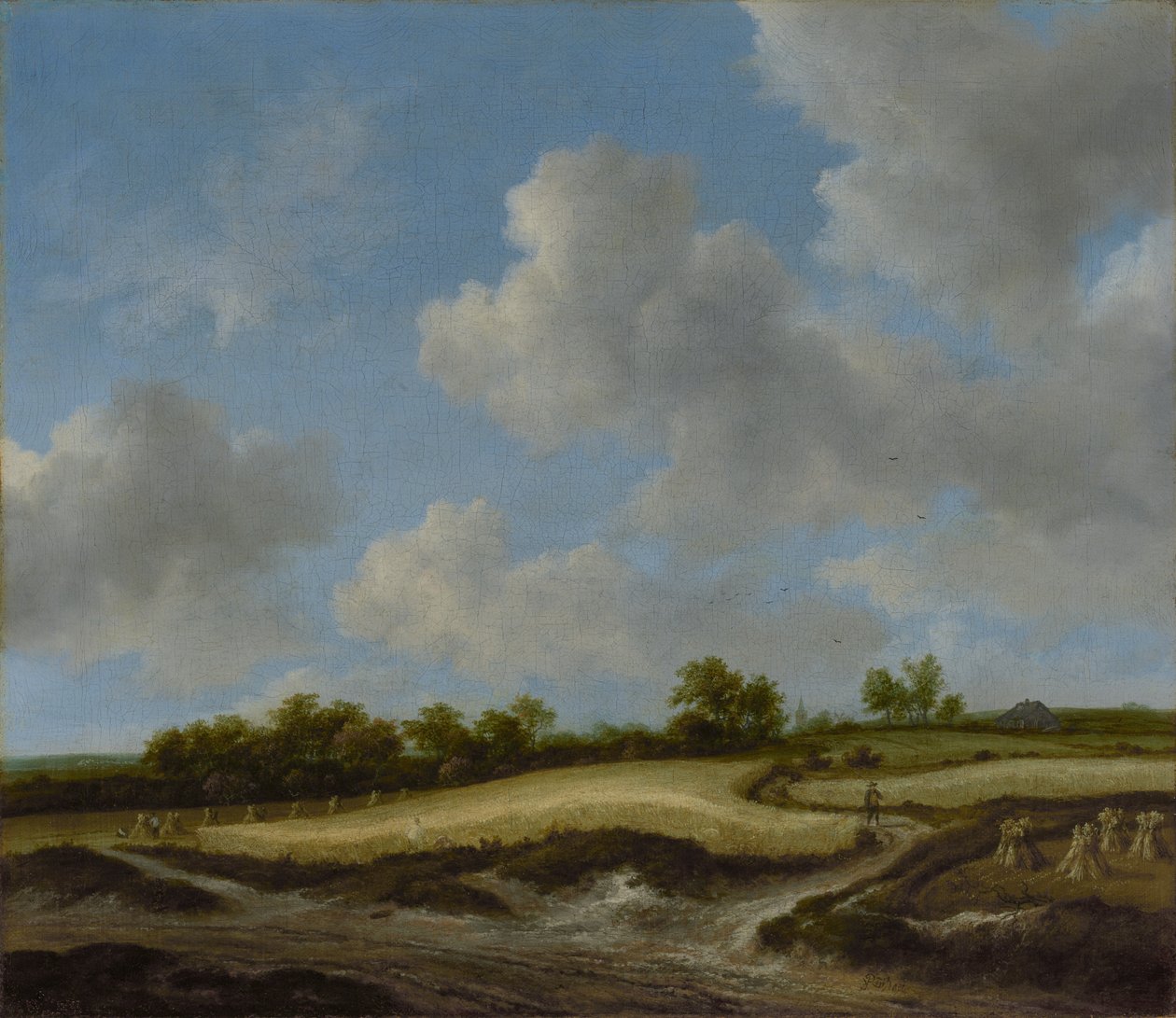 Paisagem com um campo de trigo de Jacob van Ruisdael