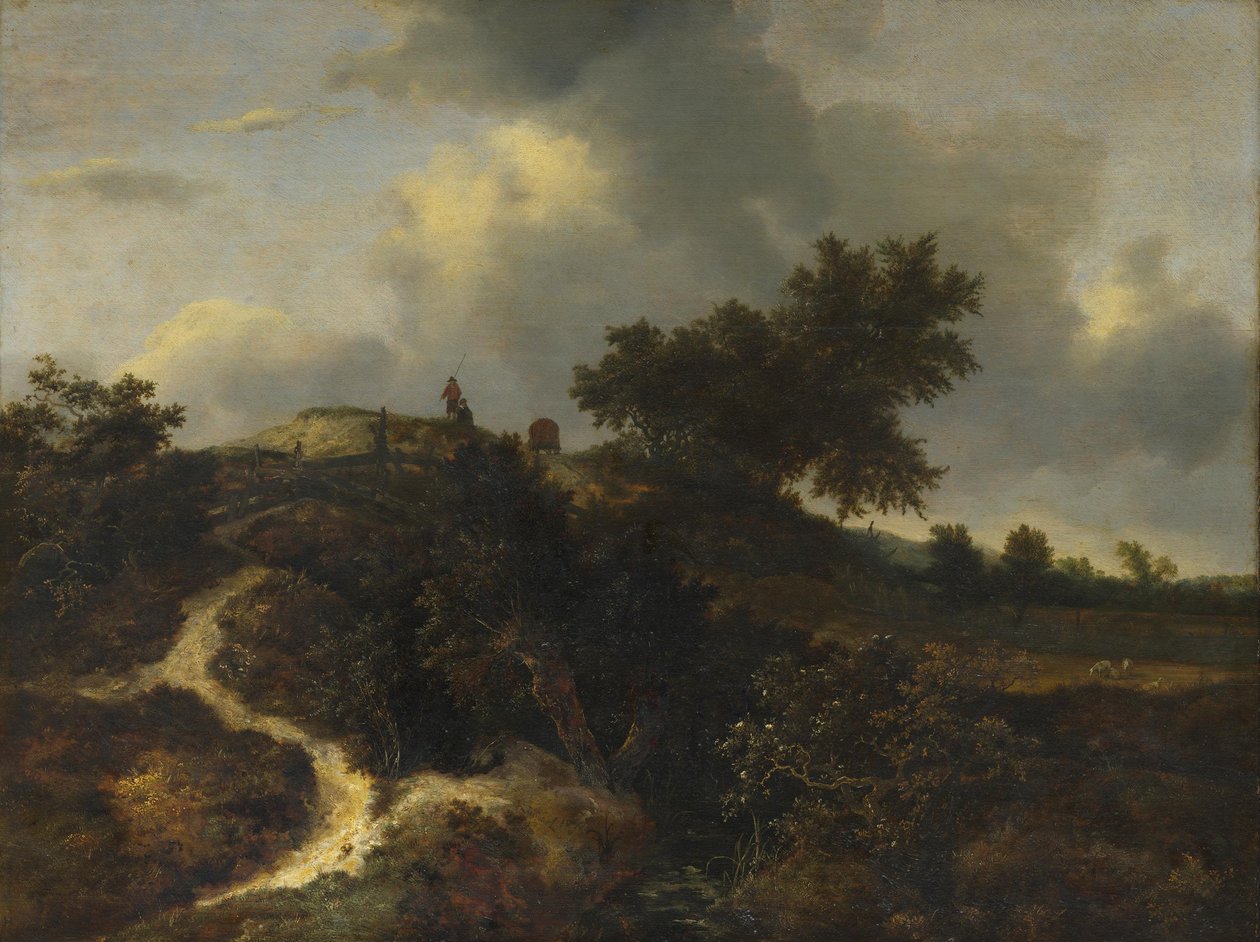 Colinas de areia cobertas de árvores de Jacob van Ruisdael