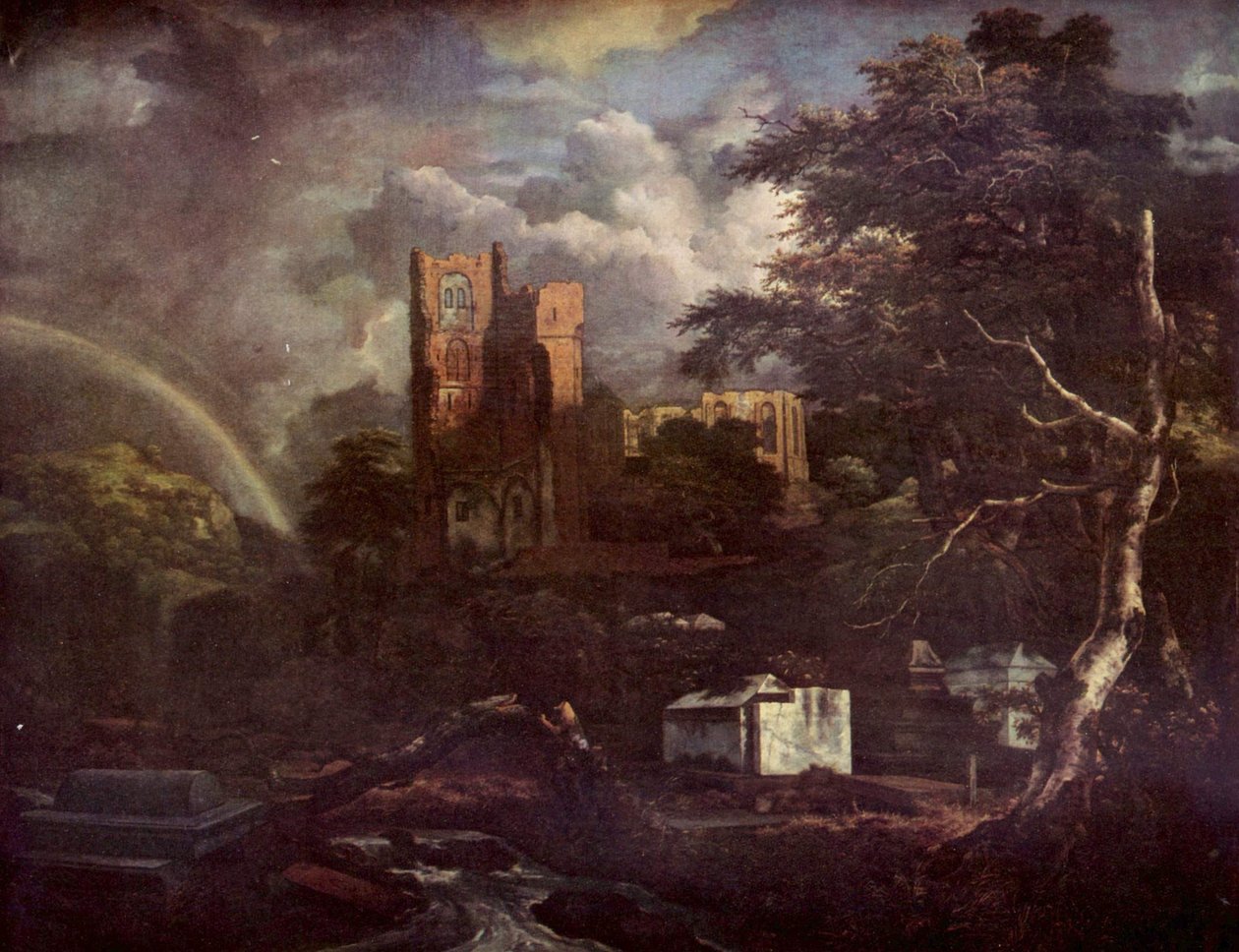 Espanhol:  El cementerio judío O cemitério judeu de Jacob van Ruisdael