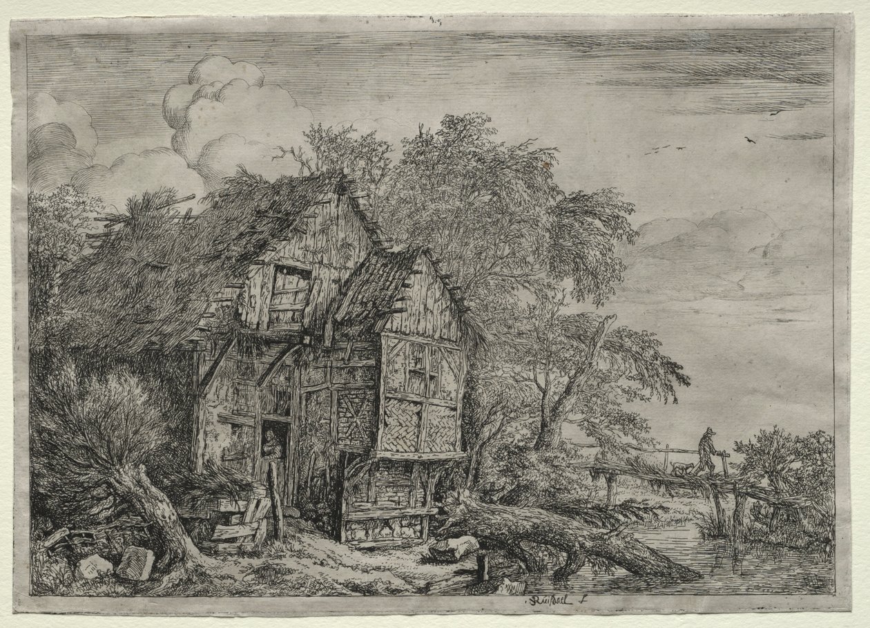A pequena ponte. de Jacob van Ruisdael