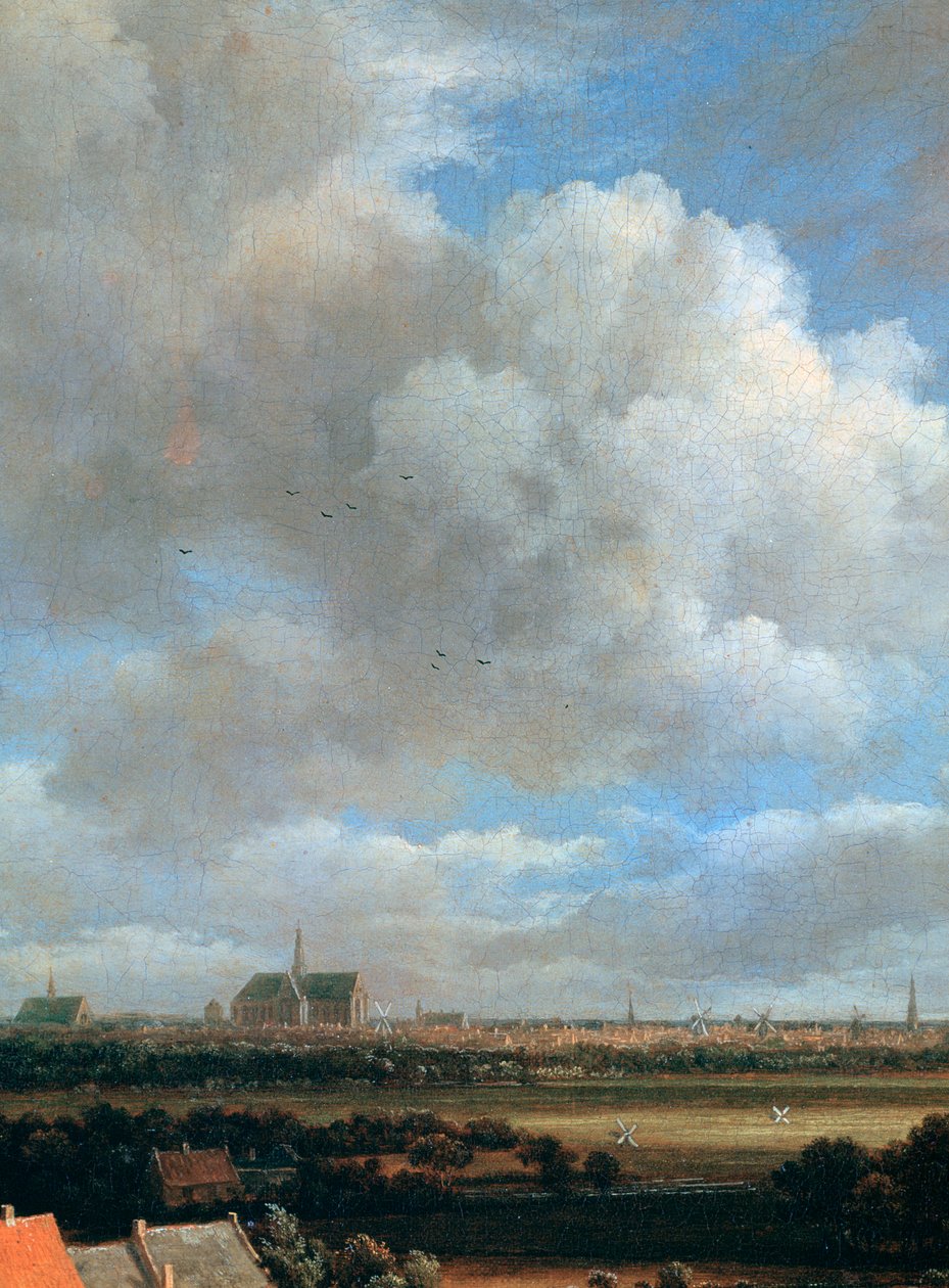 Vista de Haarlem, detalhe, c1670 de Jacob van Ruisdael