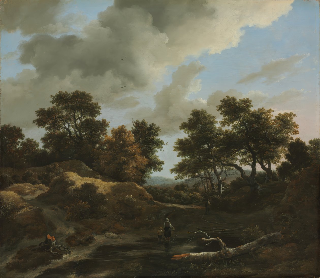 Paisagem arborizada e montanhosa de Jacob van Ruisdael