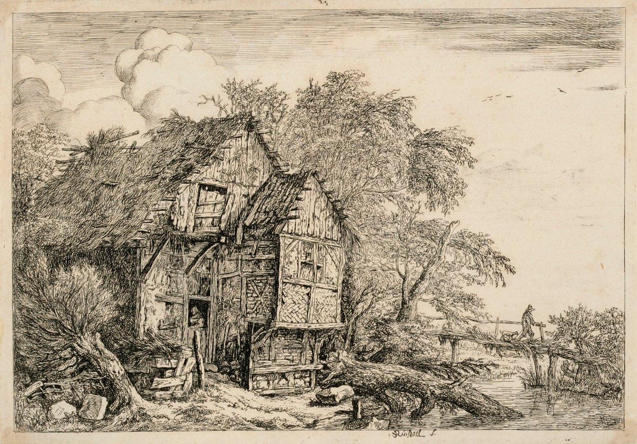 Ponte de madeira de Jacob van Ruisdael