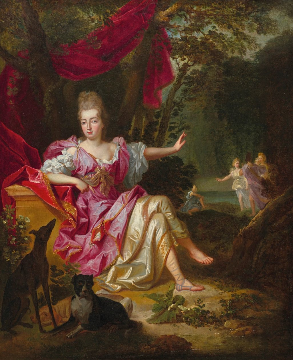 "Retrato de uma mulher como Diana de Jacob van Schuppen