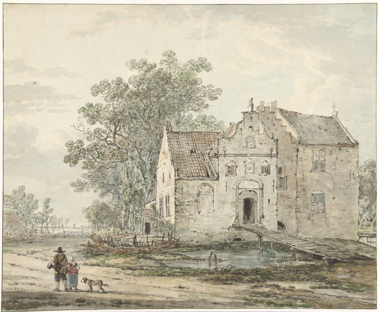 Castelo de IJzendoorn no Betuwe de Jacob van Strij