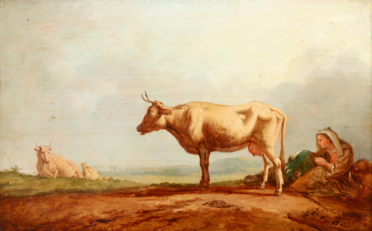 Vacas no pasto de Jacob van Strij