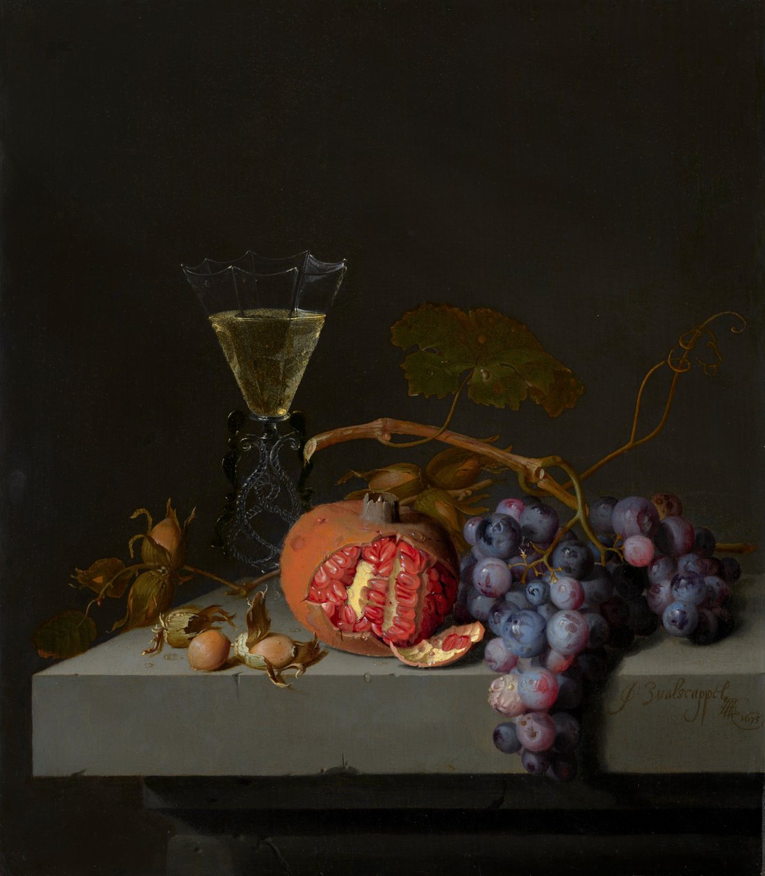 Natureza morta com frutas de Jacob van Walscapelle