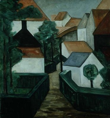 Composição 5, paisagem com uma estrada de Jacoba van Heemskerck