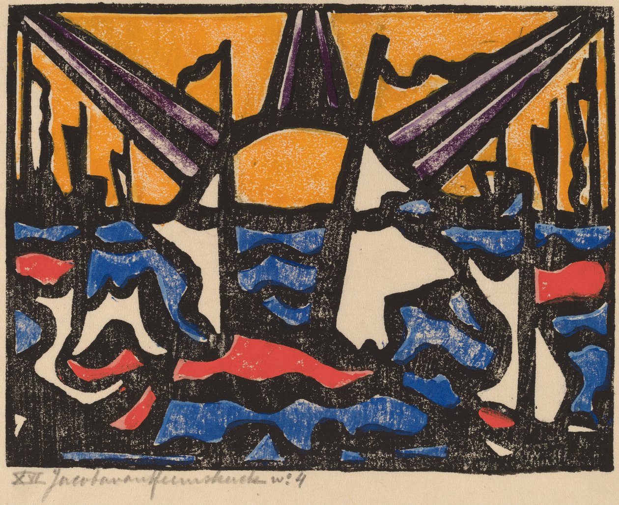 Paisagem com um sol de Jacoba van Heemskerck van Beest