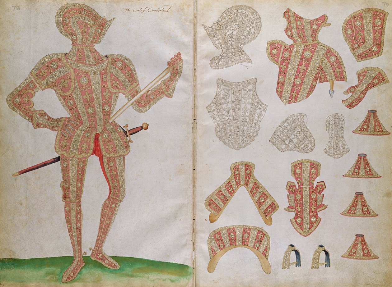 Terno de armadura para o conde de Cumberland de Jacobe Halder