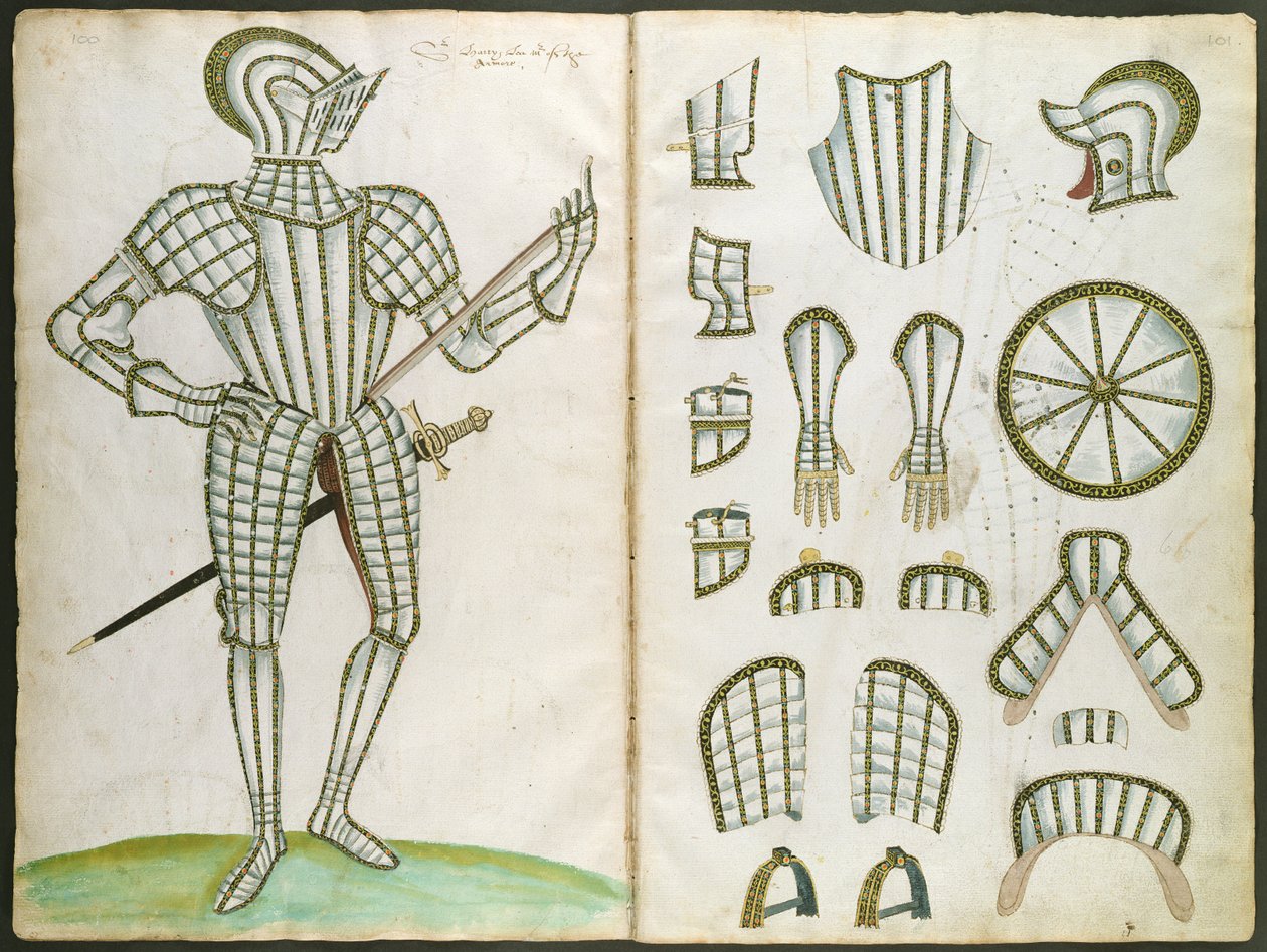 Terno de armadura para Sir Henry Lee de &39;An Elizabethan Armourer&39;s Album&39; de Jacobe Halder