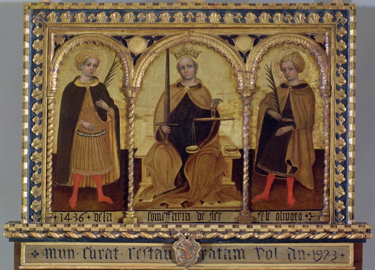 Justiça entre São Félix e São Fortunato de Jacobello del (attr. to) Fiore