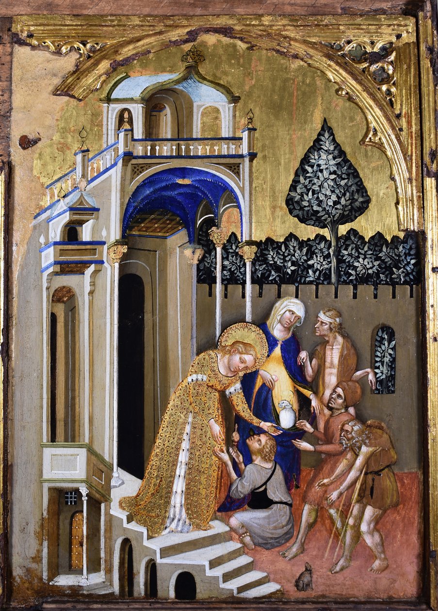 Lúcia dá esmolas, c.1410. de Jacobello del Fiore.