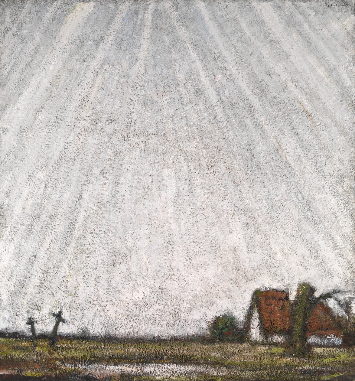 O céu sobre os escombros (óleo sobre tela) de Jacobs Smits