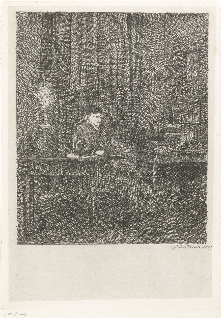 Retrato de David Pièrre Giottino Humbert de Superville de Jacobus Ludovicus Cornet