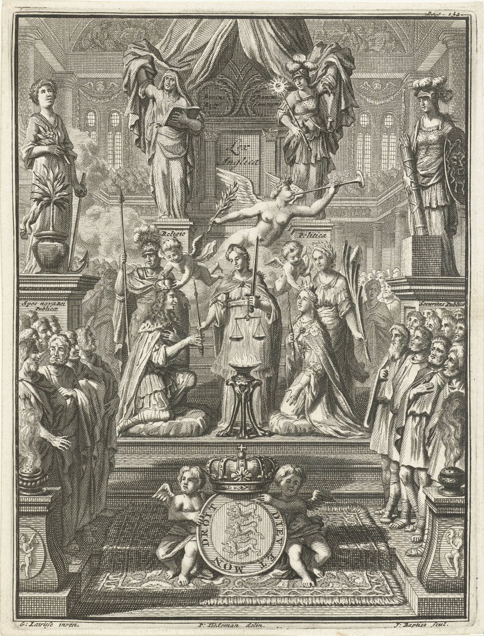 Coroação de William III e Mary Stuart, 1689 de Jacobus Baptist