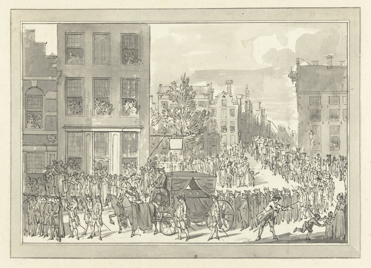 Enterro de Wolter Jan Gerrit barão Bentinck em Amsterdã, 28 de agosto de 1781 de Jacobus Buys