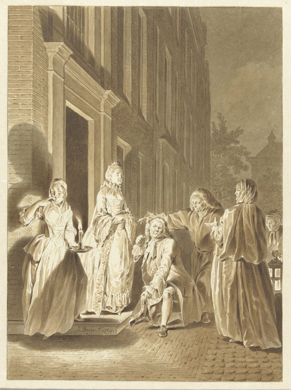 Cena de Lubbert Lubbertse, ou o nobre camponês de Jacobus Buys