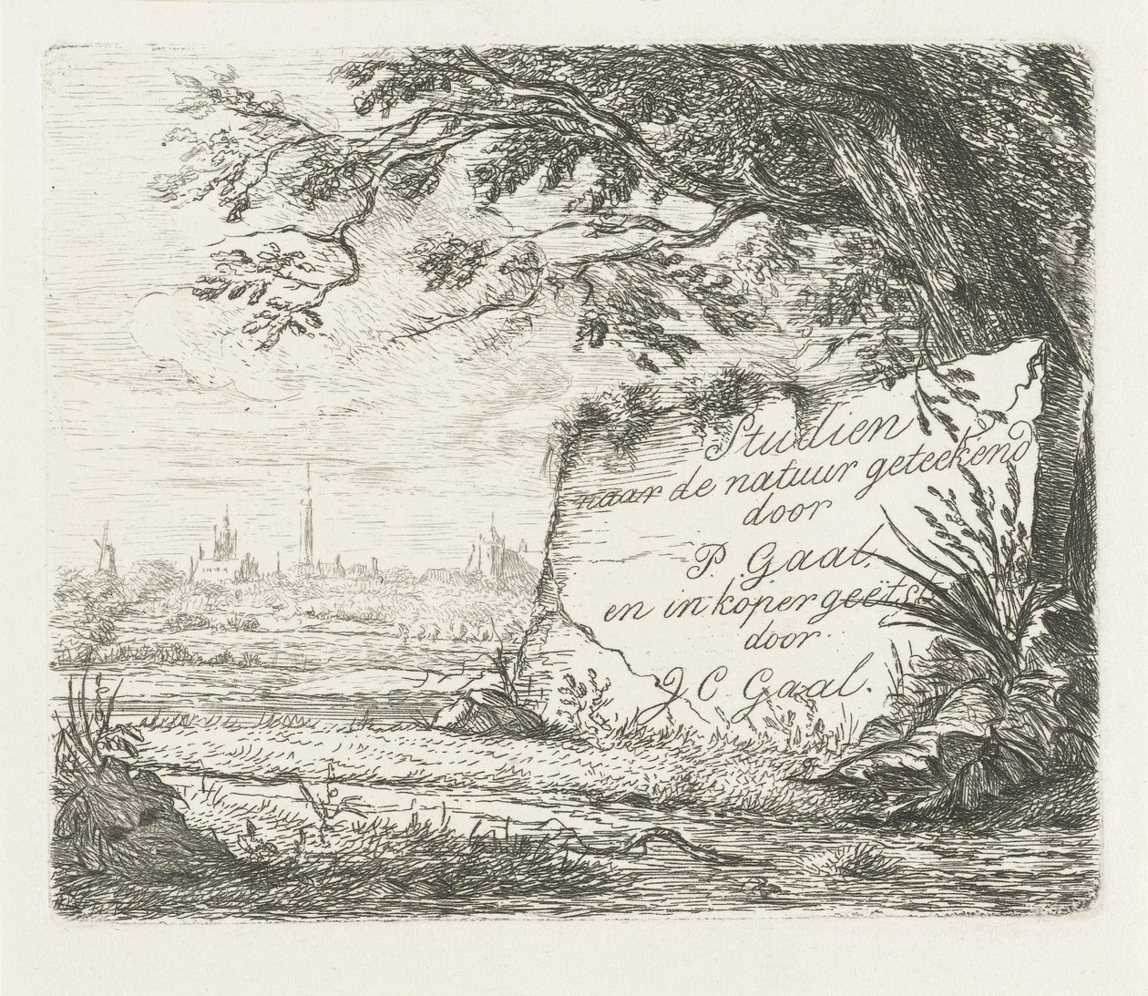 Impressão do título para: Estudos extraídos da natureza de Jacobus Cornelis Gaal