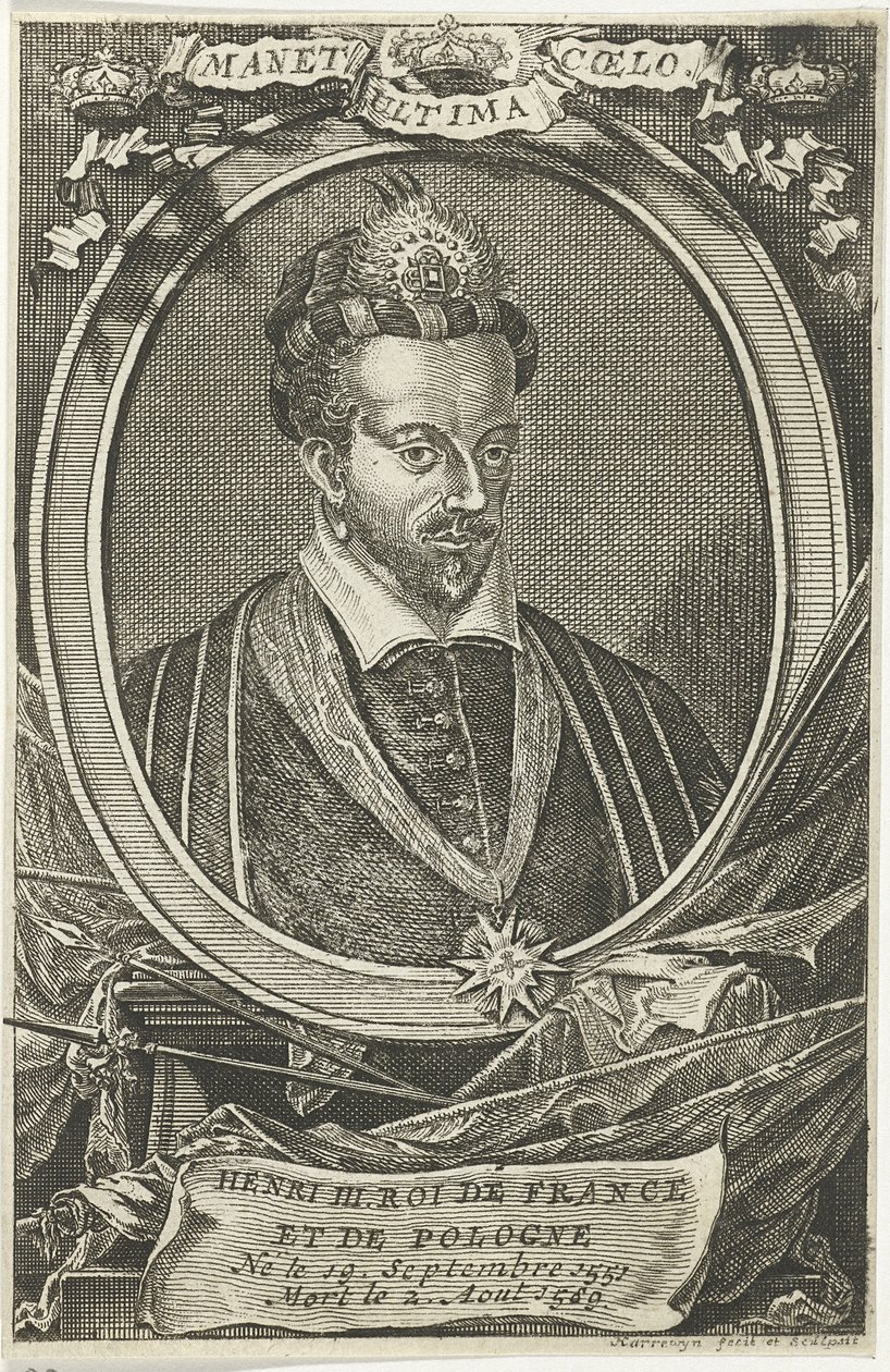 Retrato de Henrique III da França, Rei da Polônia e Grão-Duque da Lituânia de Jacobus Harrewijn