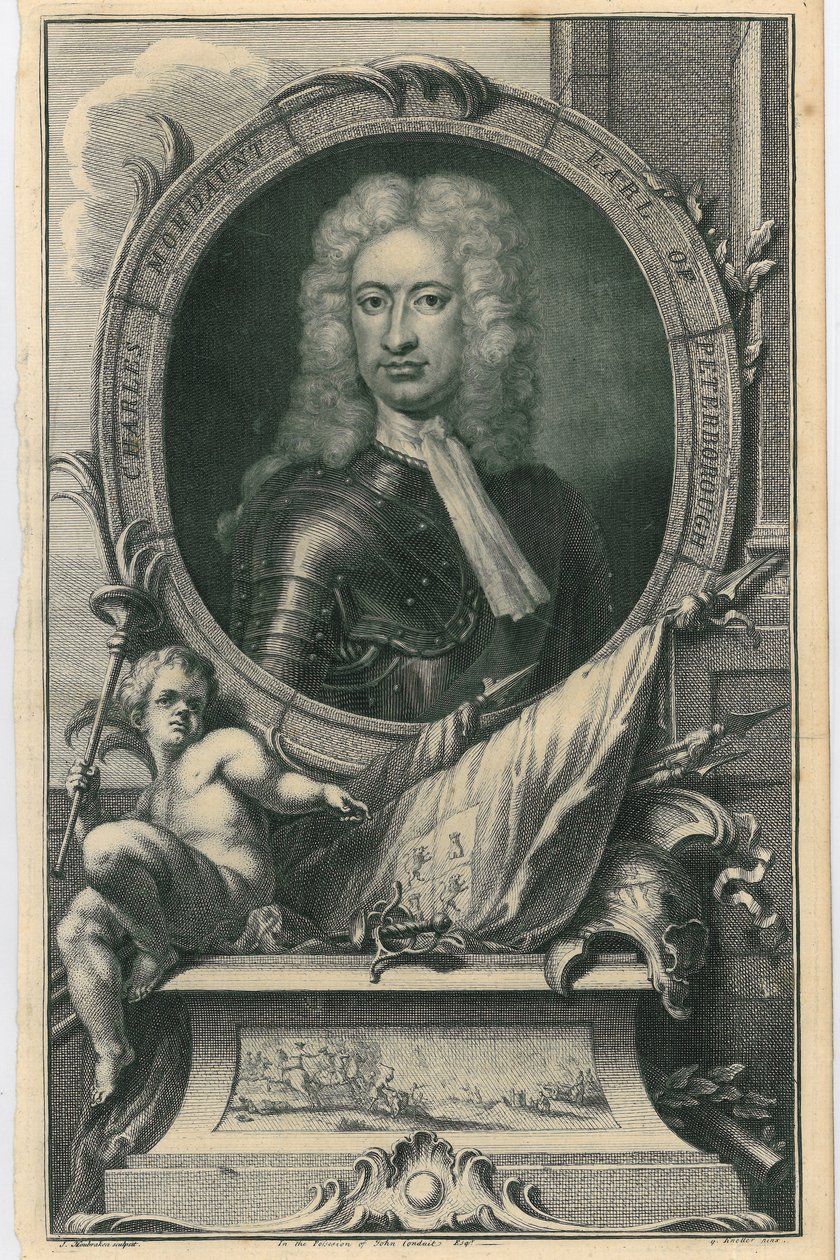 Conde de Peterborough de Jacobus Houbracken