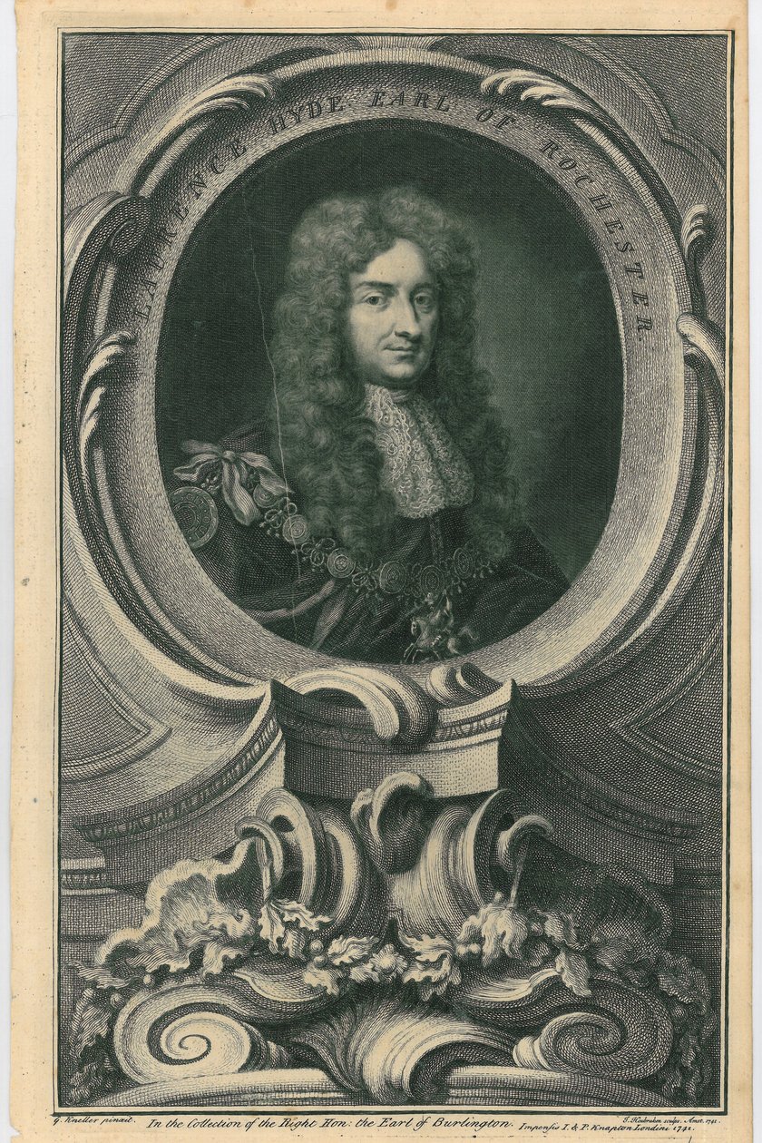 Laurence Hyde, conde de Rochester, 1741 de Jacobus Houbracken