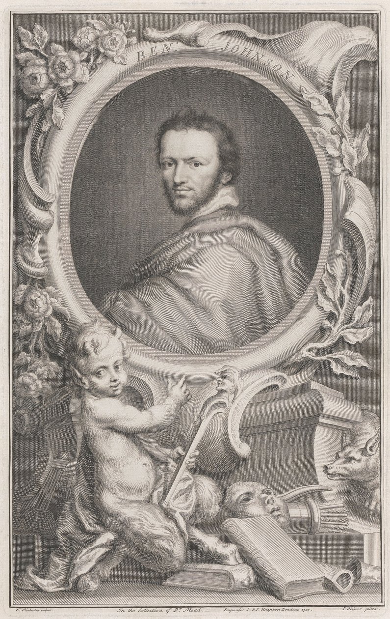 Benjamin Jonson de Jacobus Houbraken