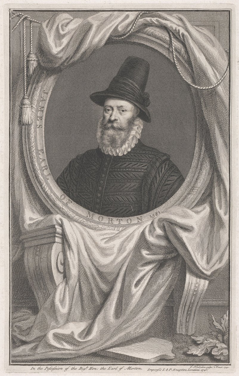 James Douglas, quarto conde de Morton, 1581 de Jacobus Houbraken