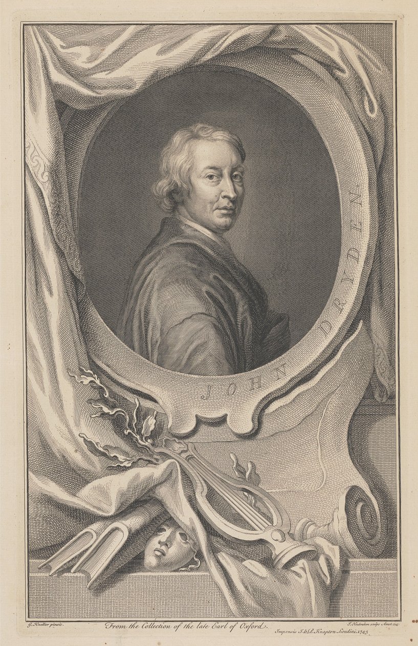 John Dryden de Jacobus Houbraken