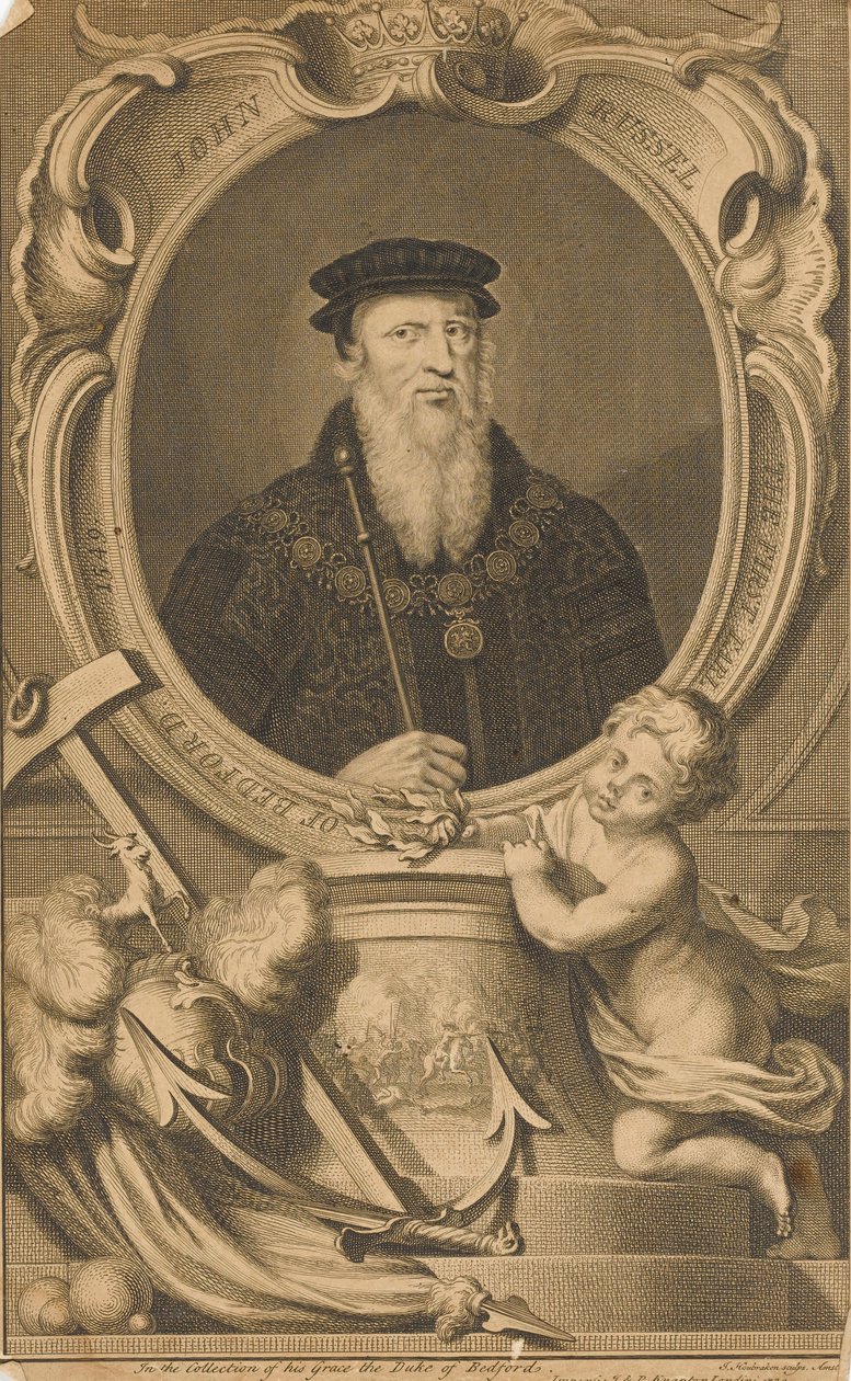 John Russel. O Primeiro Conde de Bedford 1549 de Jacobus Houbraken