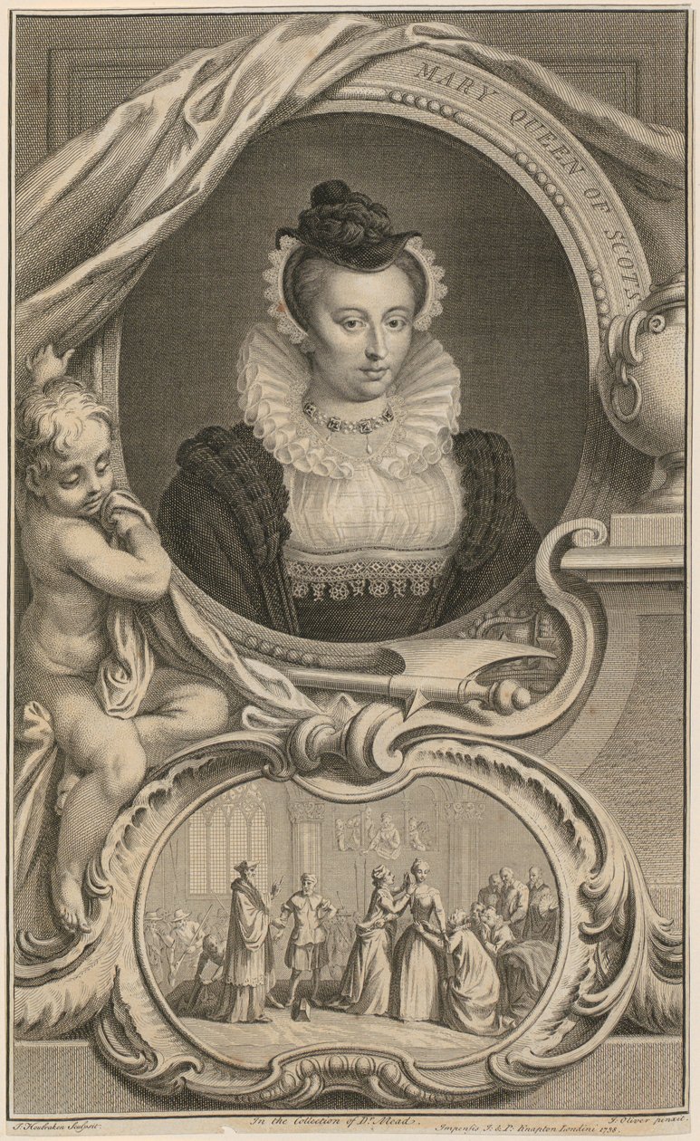 Retrato da rainha Maria da Escócia de Jacobus Houbraken